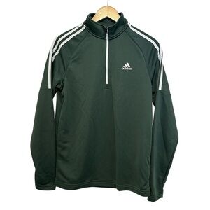 Adidas Men's Small Golf Dark Green Long Sleeve Athletic Sport Pullover Sweater